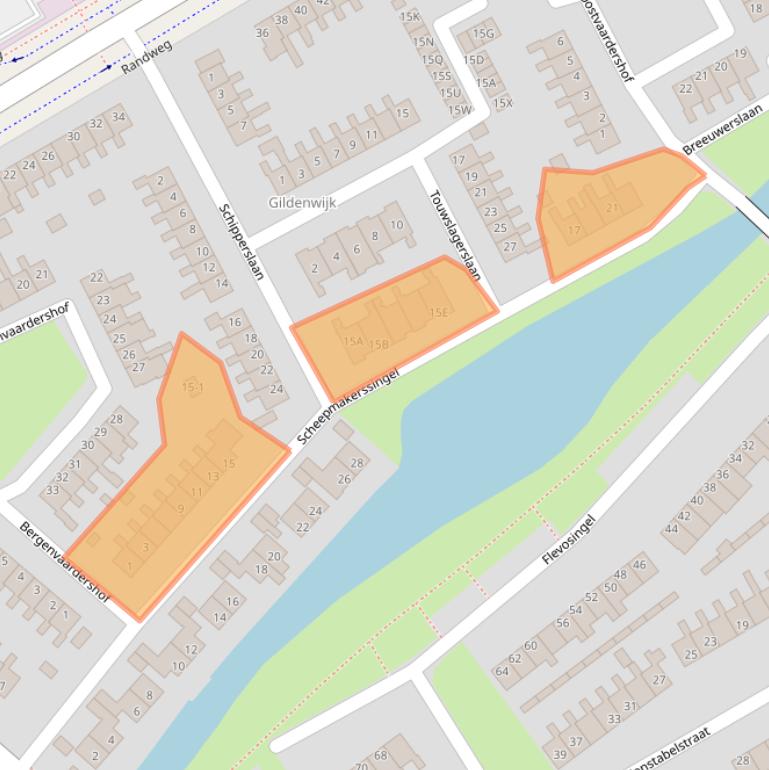 Kaart van postcodegebied 1671JB.