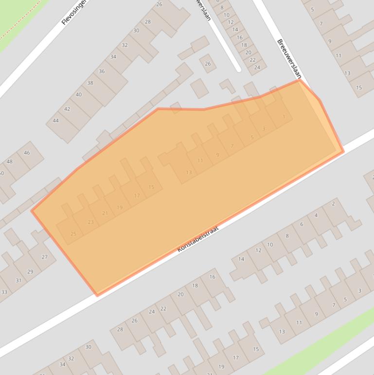 Kaart van postcodegebied 1671JM.