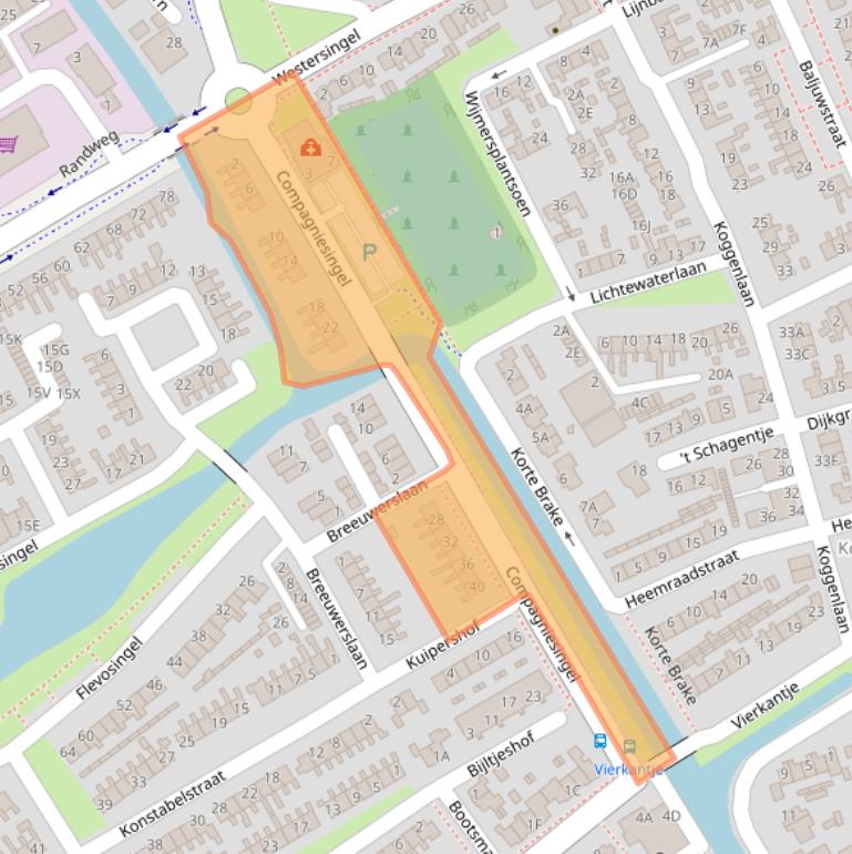 Kaart van postcodegebied 1671KC.