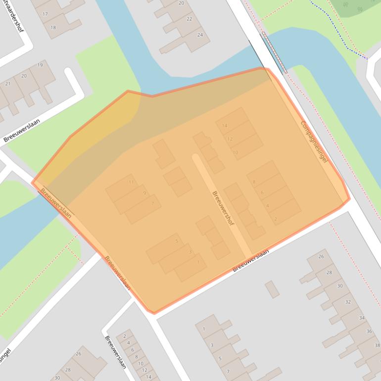 Kaart van postcodegebied 1671KD.