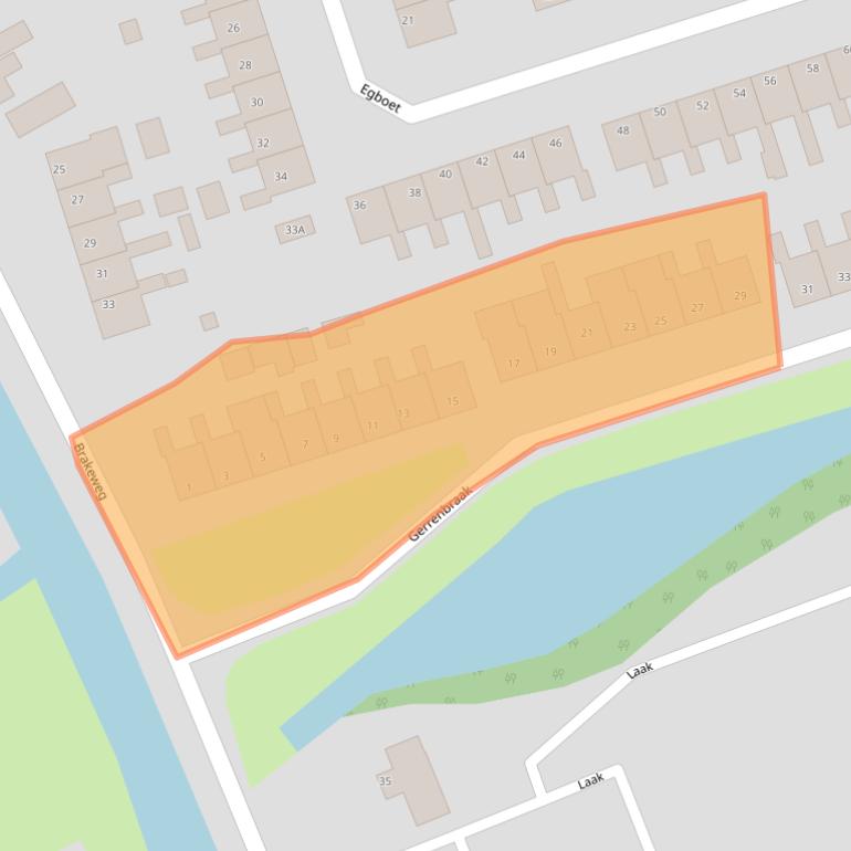 Kaart van postcodegebied 1671LL.