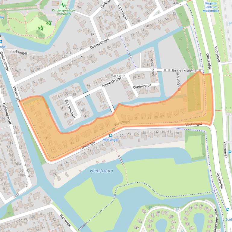 Kaart van postcodegebied 1671MX.