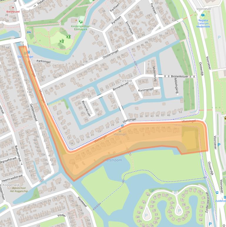 Kaart van postcodegebied 1671MZ.