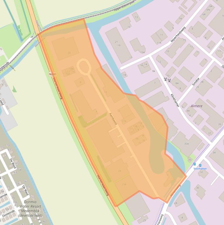 Kaart van postcodegebied 1671NT.