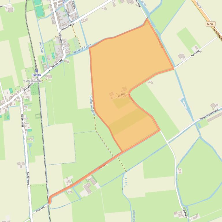 Kaart van postcodegebied 1671PC.