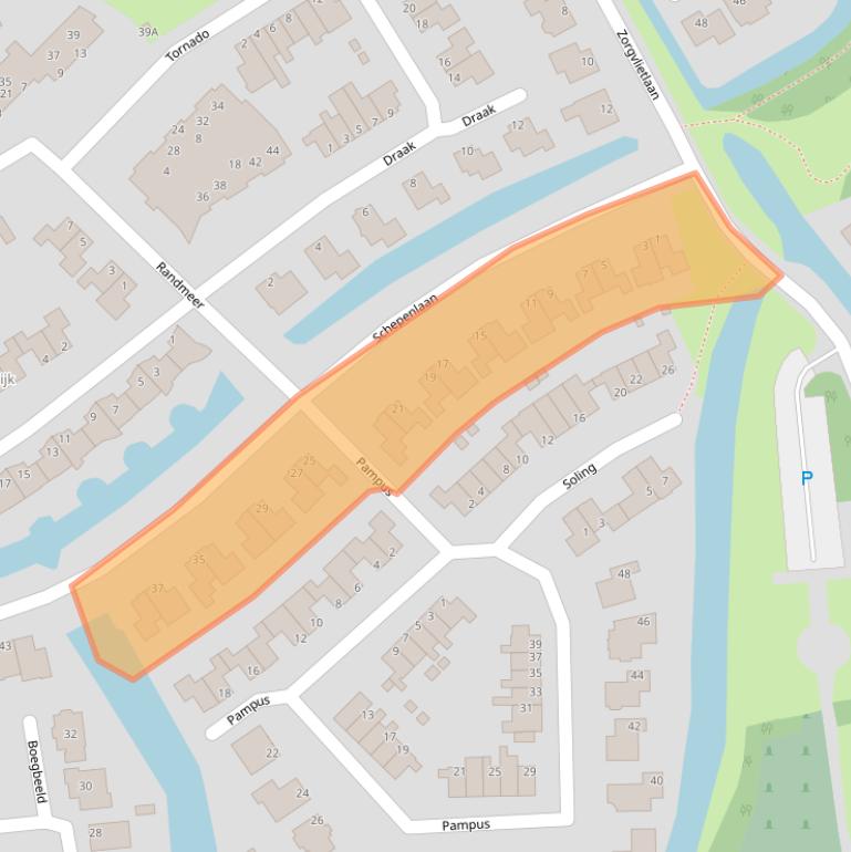 Kaart van postcodegebied 1671RJ.
