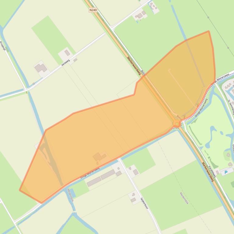 Kaart van postcodegebied 1671SB.
