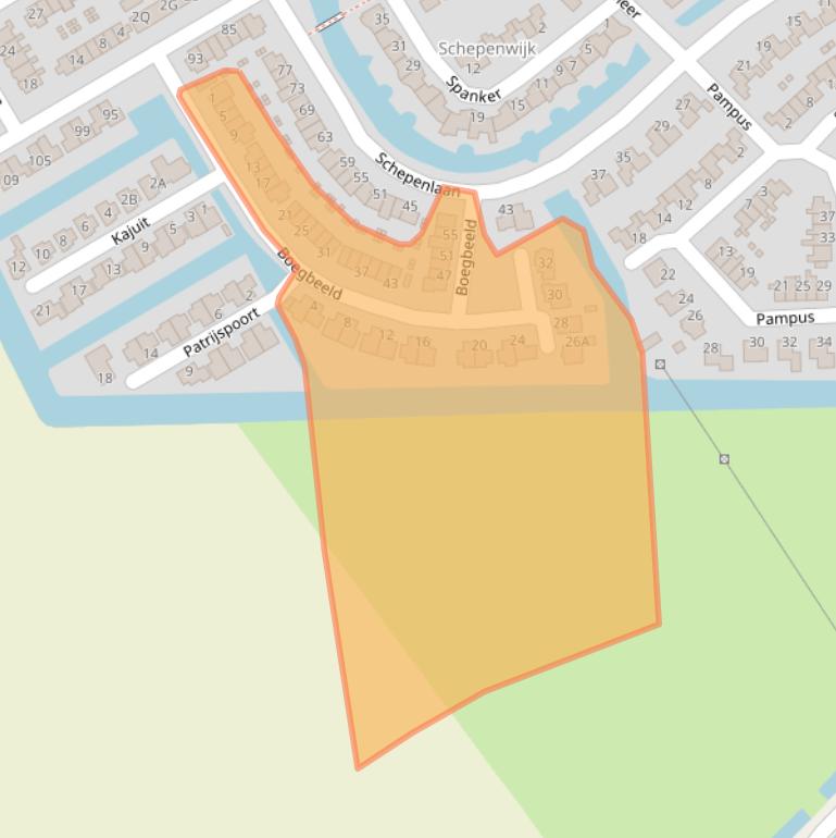 Kaart van postcodegebied 1671TB.