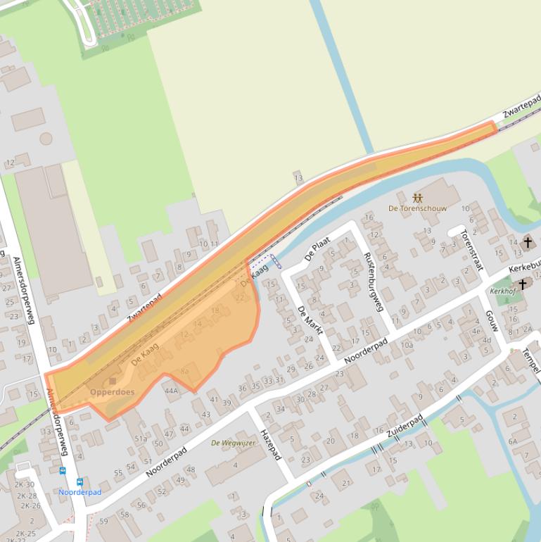 Kaart van postcodegebied 1674MZ.