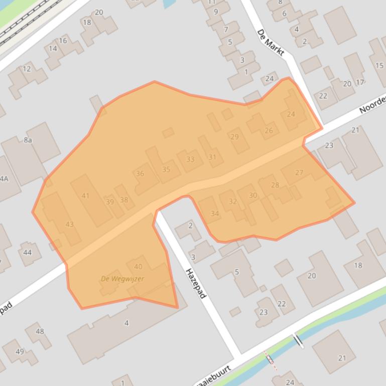 Kaart van postcodegebied 1674NS.