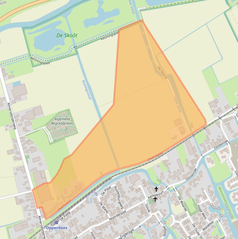 Kaart van postcodegebied 1674NZ.