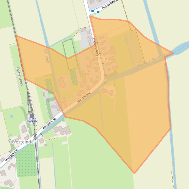 Kaart van postcodegebied 1674PN.