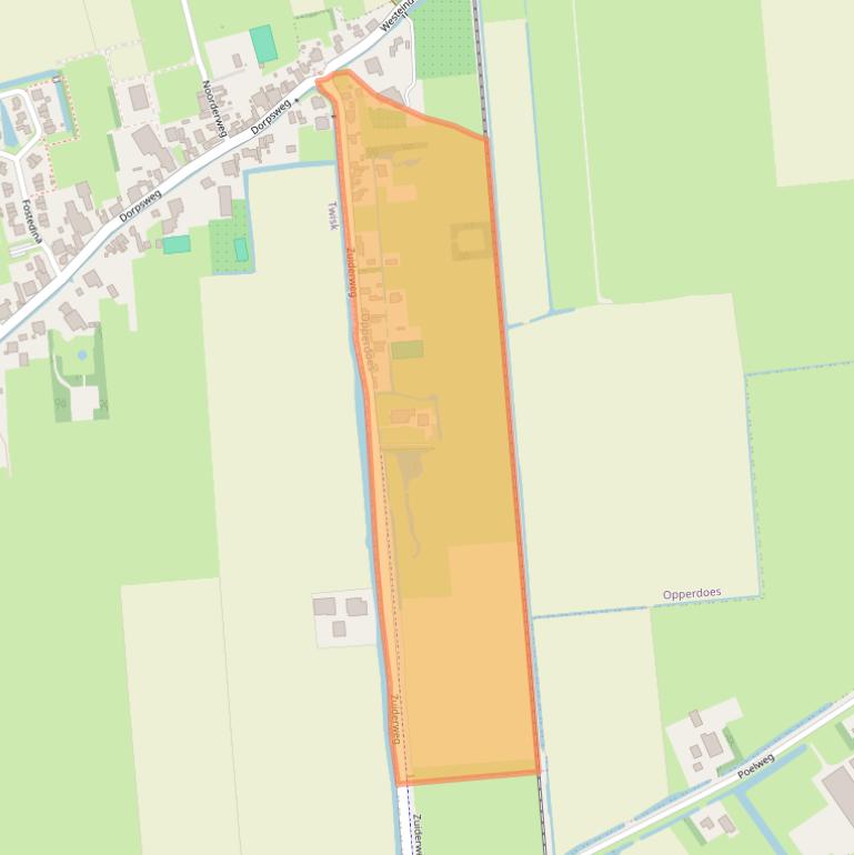 Kaart van postcodegebied 1674PR.