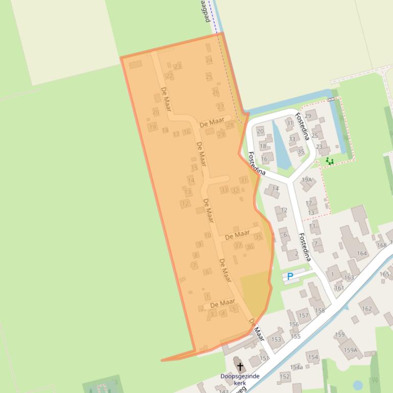 Kaart van postcodegebied 1676EB.