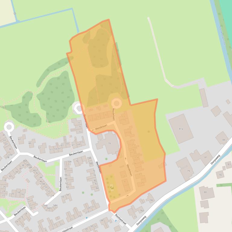 Kaart van postcodegebied 1676EV.