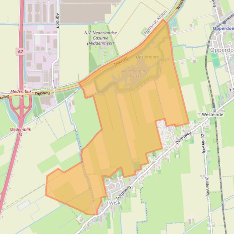 Kaart van postcodegebied 1676GP.