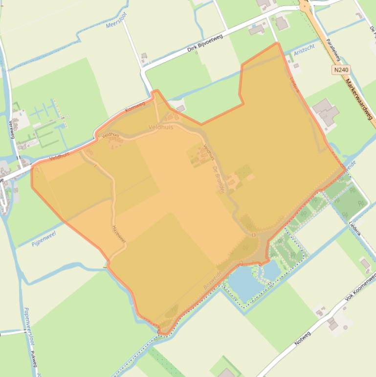 Kaart van postcodegebied 1678HV.