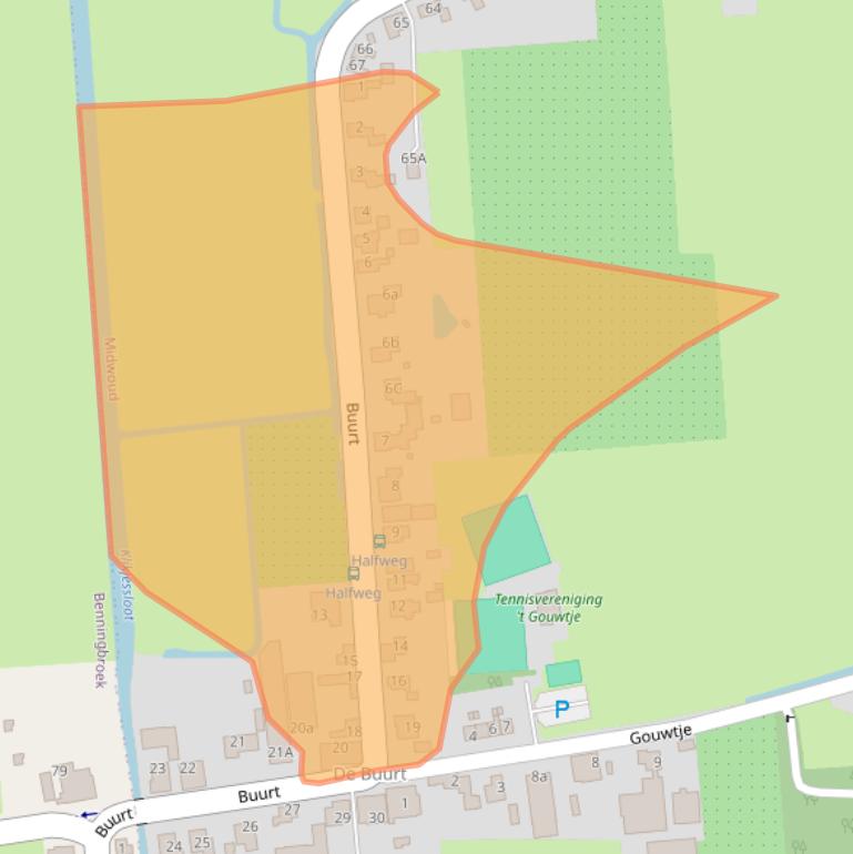 Kaart van postcodegebied 1679GE.