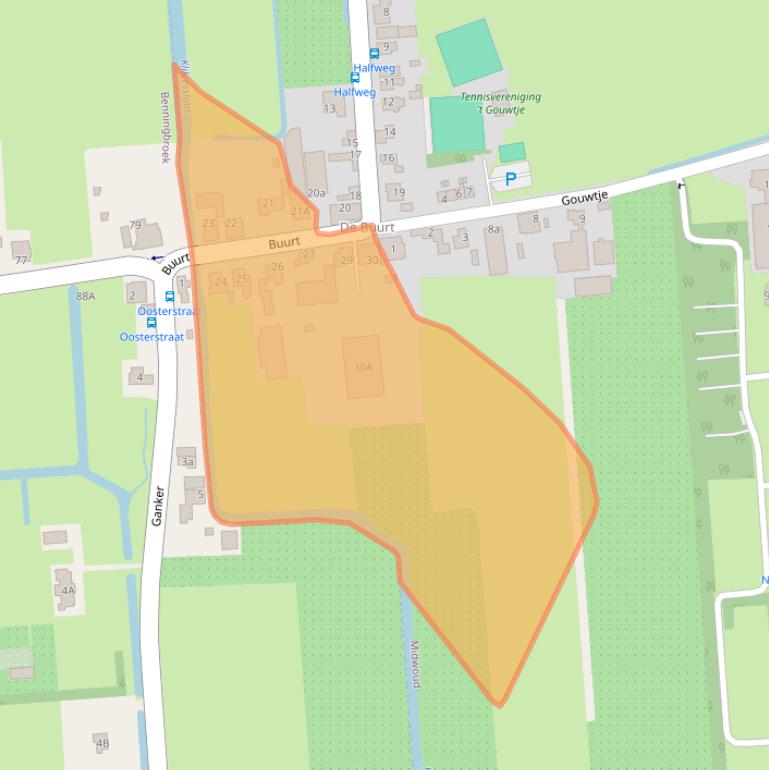 Kaart van postcodegebied 1679GG.