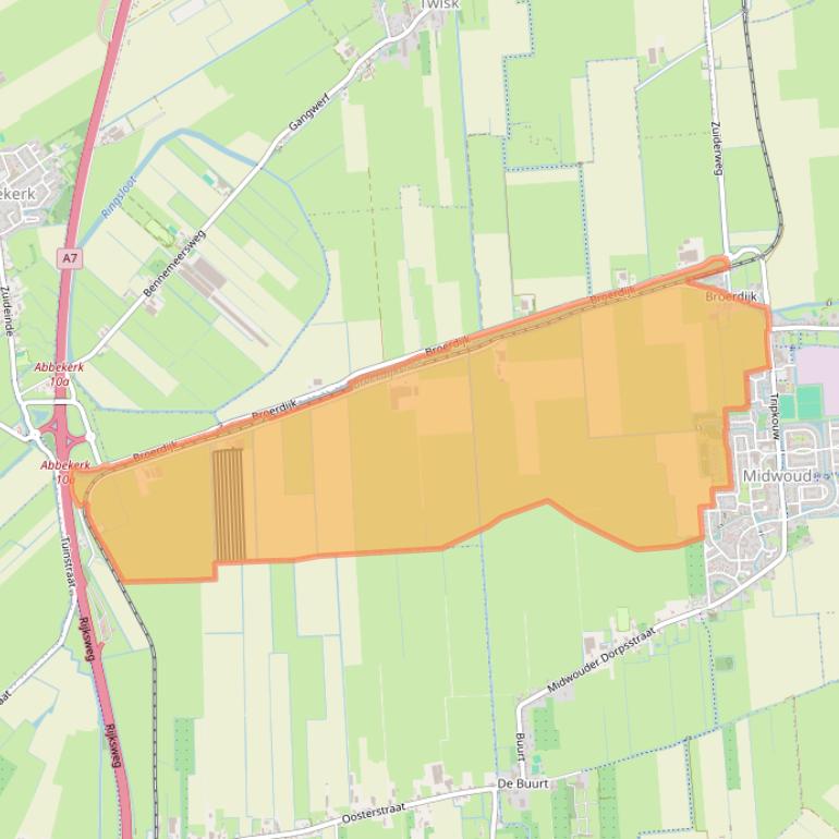 Kaart van postcodegebied 1679GK.