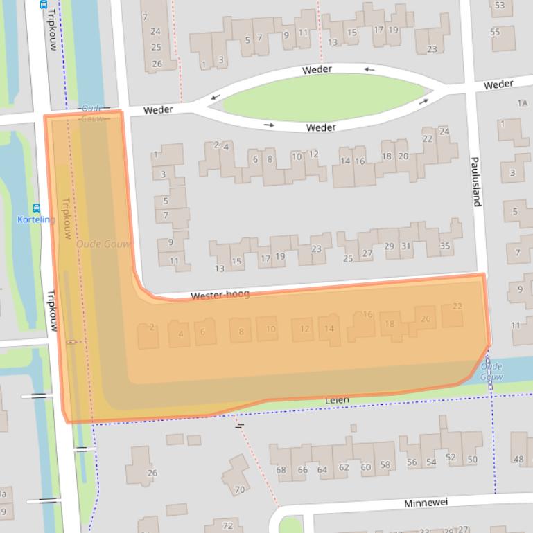 Kaart van postcodegebied 1679GT.