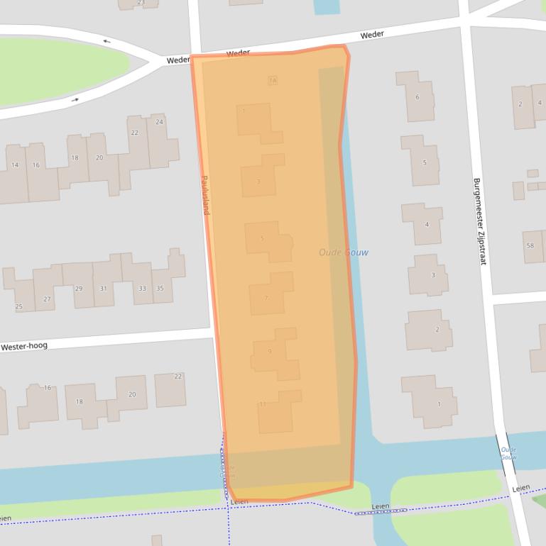 Kaart van postcodegebied 1679GV.