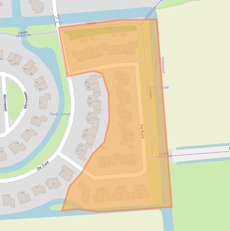 Kaart van postcodegebied 1679GZ.