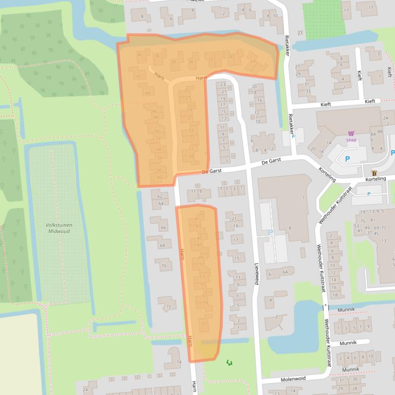 Kaart van postcodegebied 1679VD.