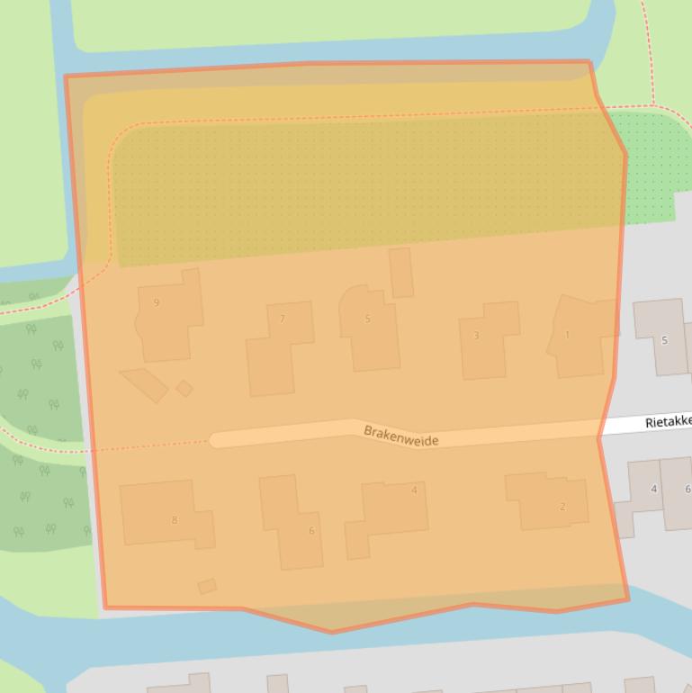 Kaart van postcodegebied 1679VE.