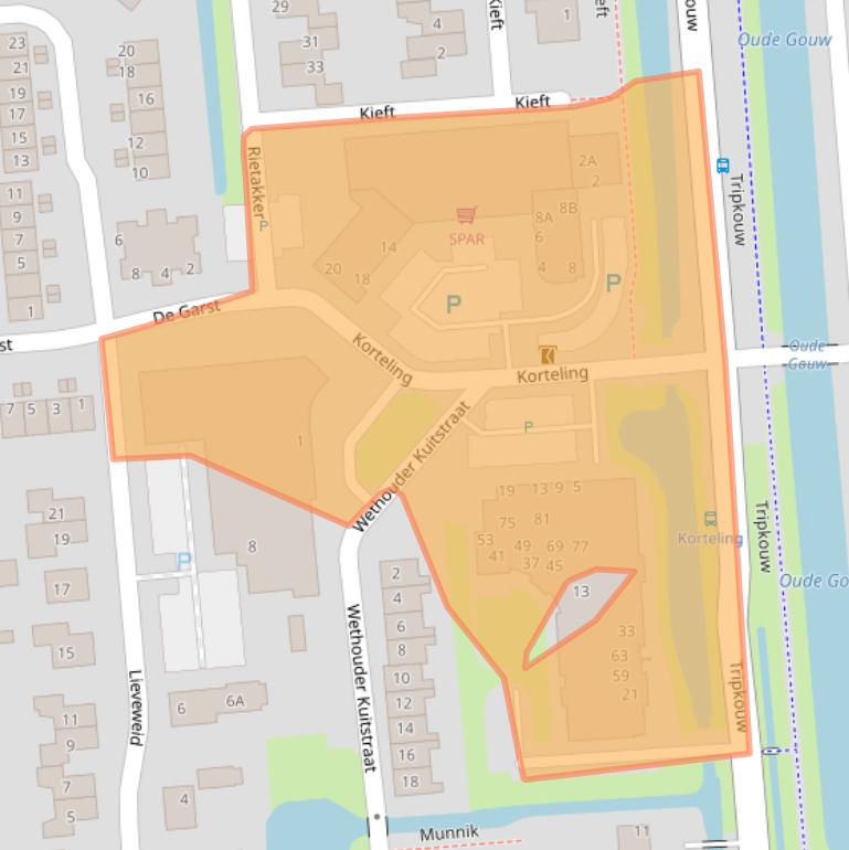 Kaart van postcodegebied 1679VH.