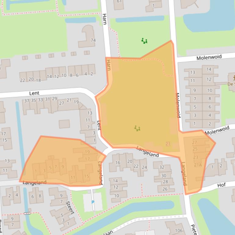 Kaart van postcodegebied 1679WG.