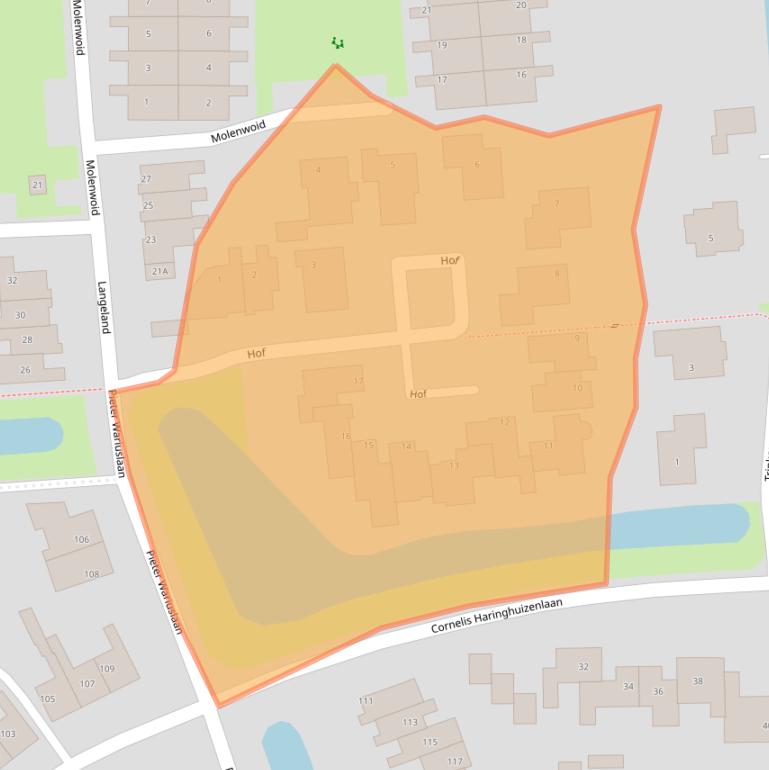 Kaart van postcodegebied 1679WH.