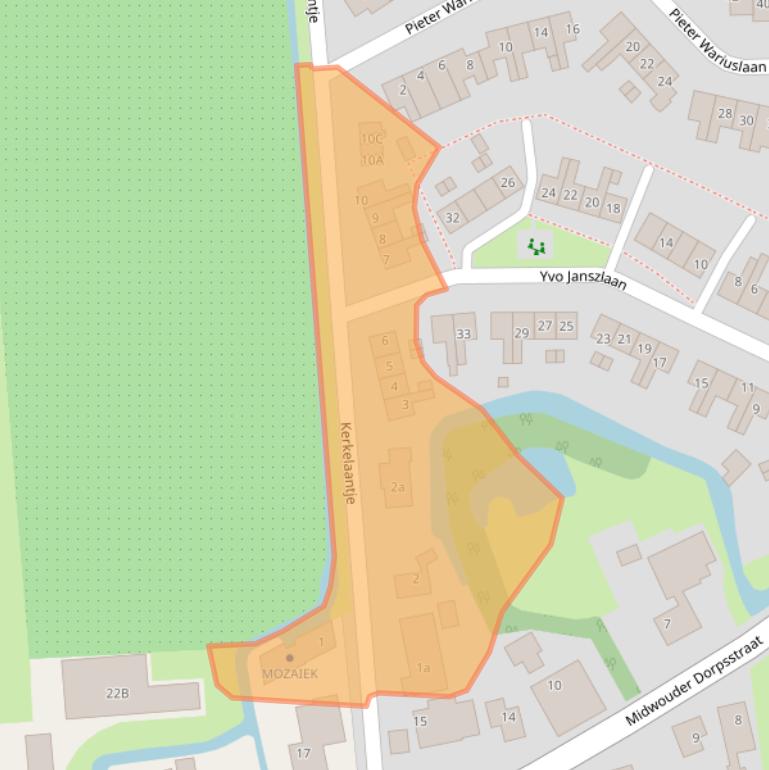 Kaart van postcodegebied 1679XA.