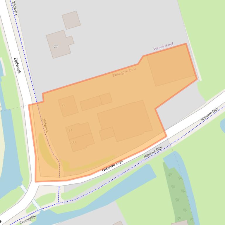 Kaart van postcodegebied 1681NG.