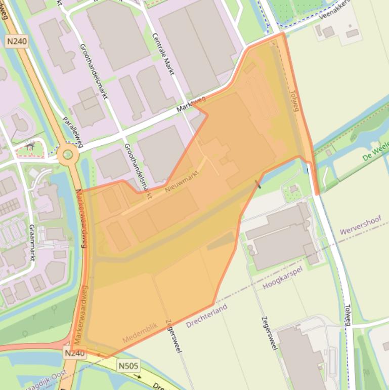 Kaart van postcodegebied 1681NP.