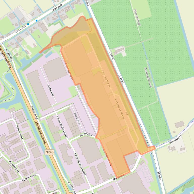 Kaart van postcodegebied 1681NT.