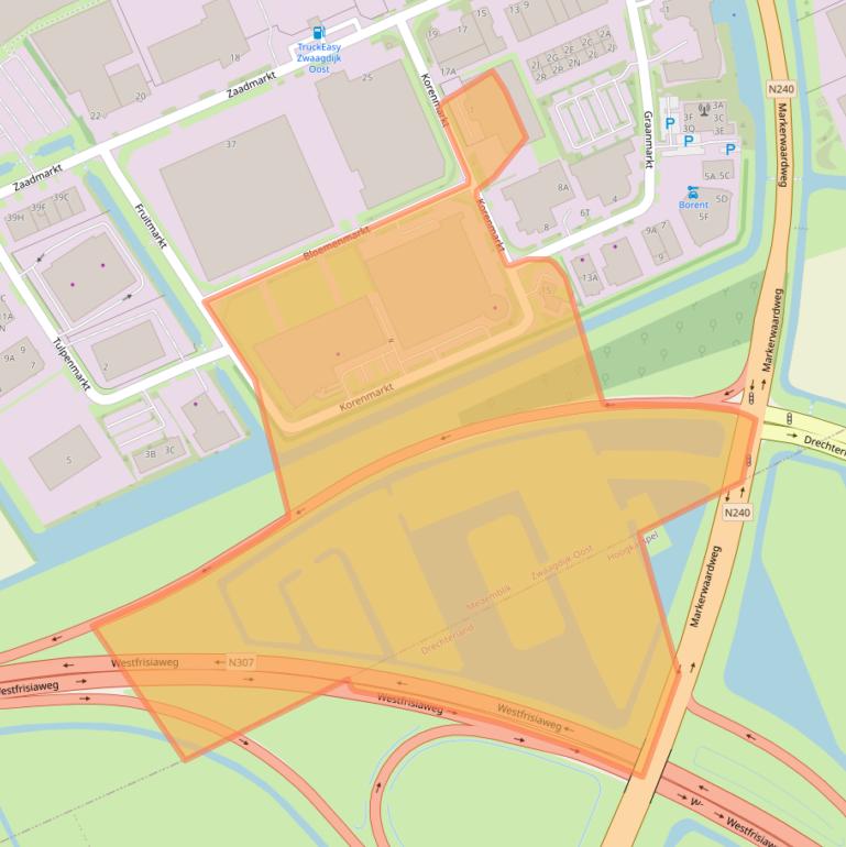 Kaart van postcodegebied 1681PB.