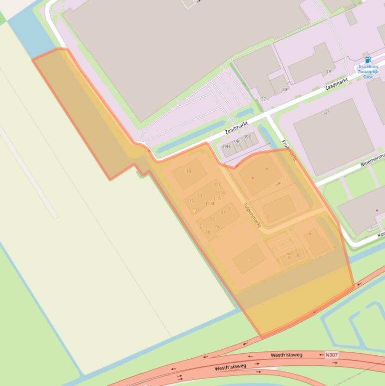 Kaart van postcodegebied 1681PK.