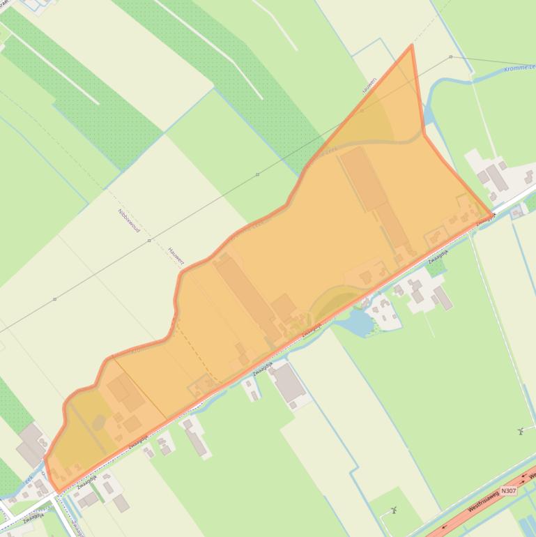 Kaart van postcodegebied 1682NS.