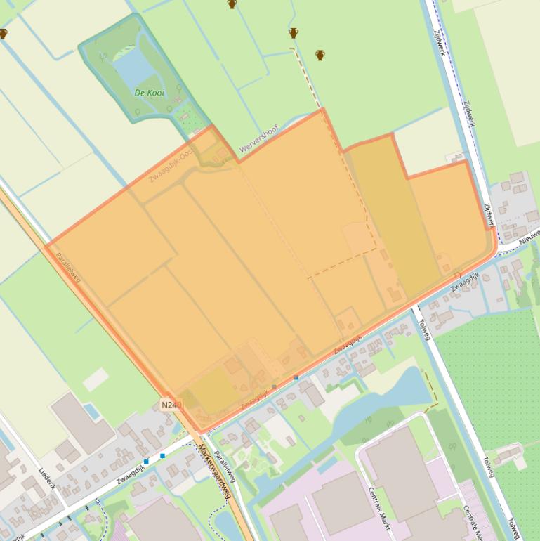 Kaart van postcodegebied 1683NJ.