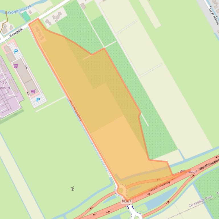 Kaart van postcodegebied 1684NC.