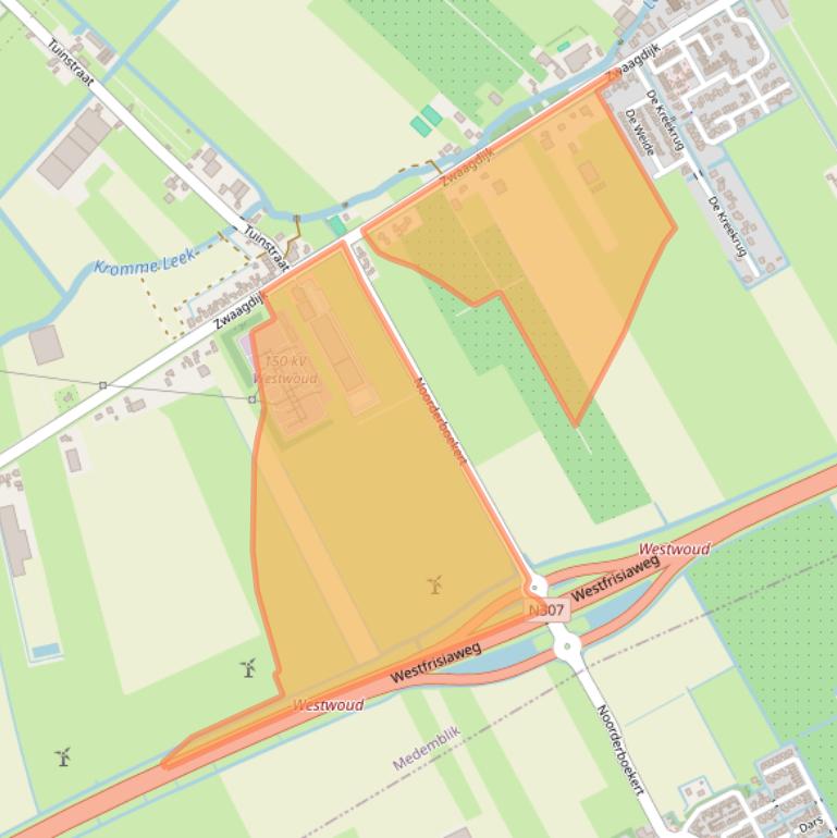 Kaart van postcodegebied 1684NG.