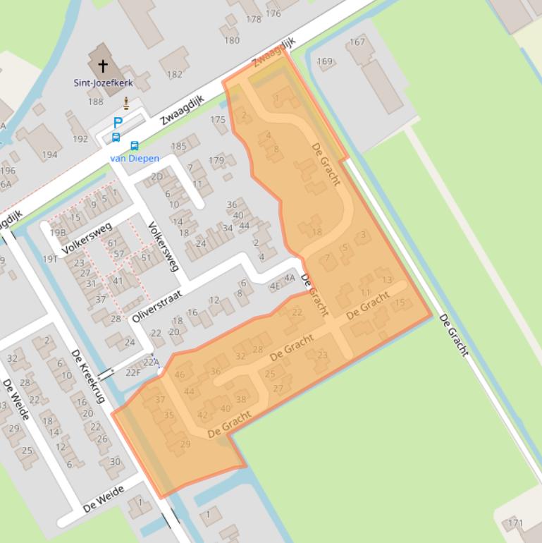 Kaart van postcodegebied 1684NR.