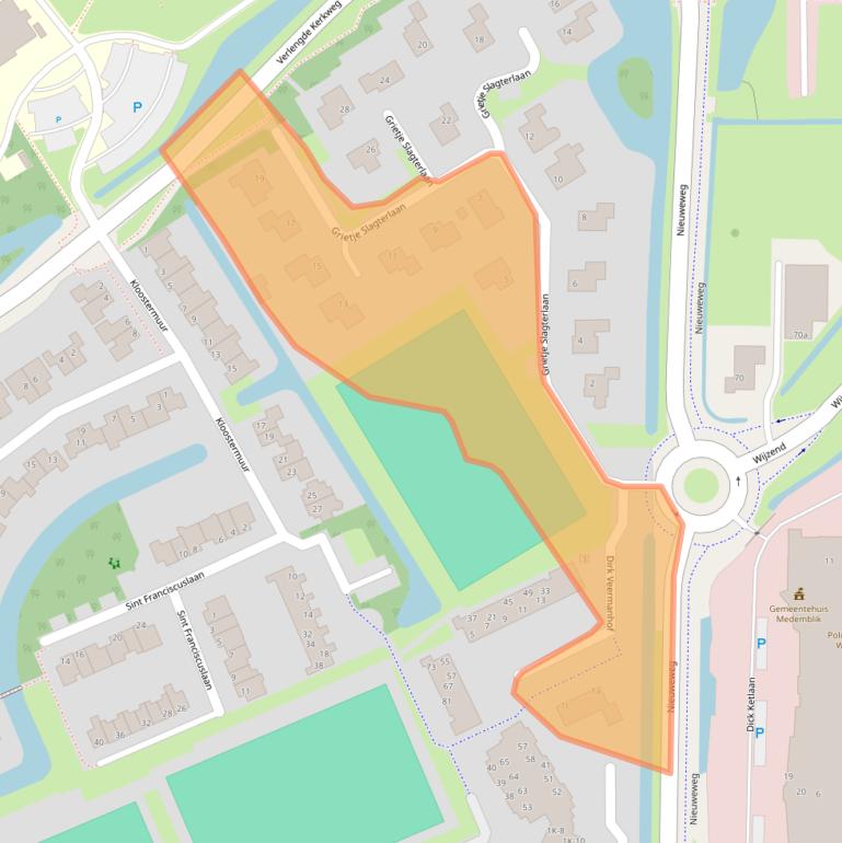 Kaart van postcodegebied 1687CA.