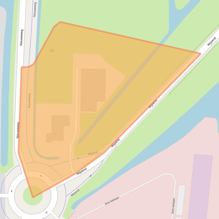 Kaart van postcodegebied 1687JA.