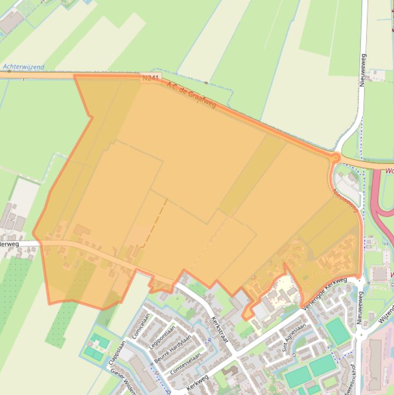 Kaart van postcodegebied 1687PK.