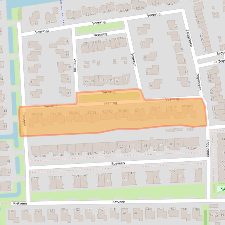 Kaart van postcodegebied 1687WR.
