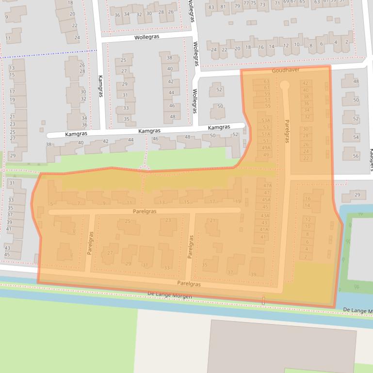 Kaart van postcodegebied 1687WV.