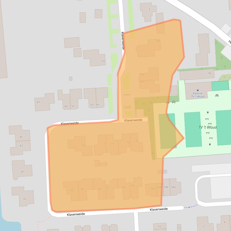 Kaart van postcodegebied 1688BD.