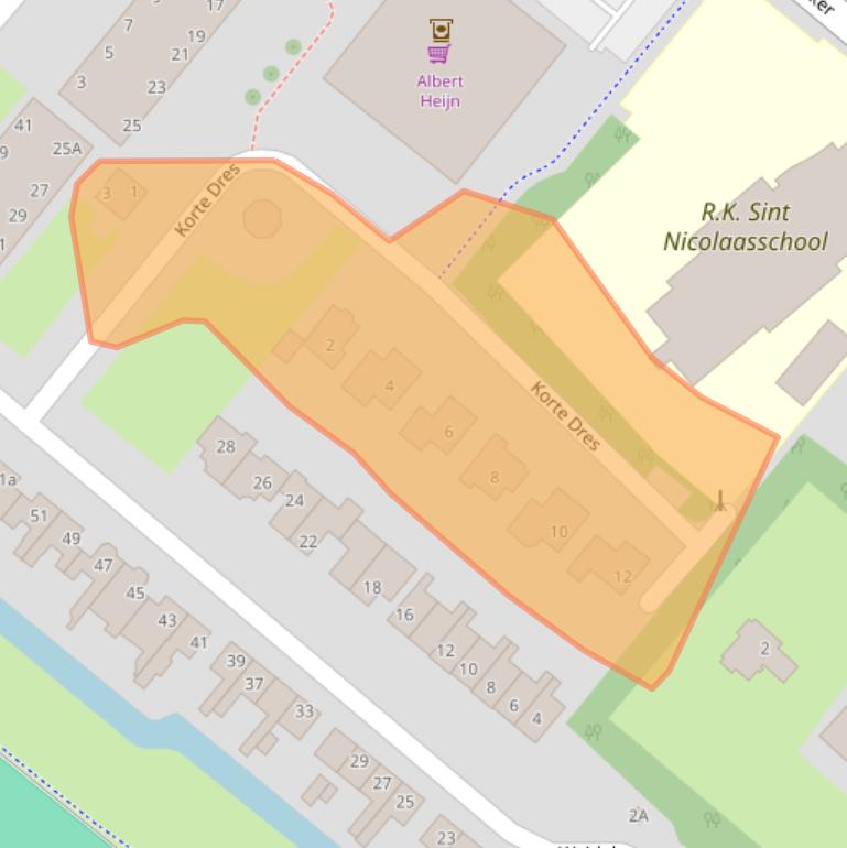 Kaart van postcodegebied 1688BZ.